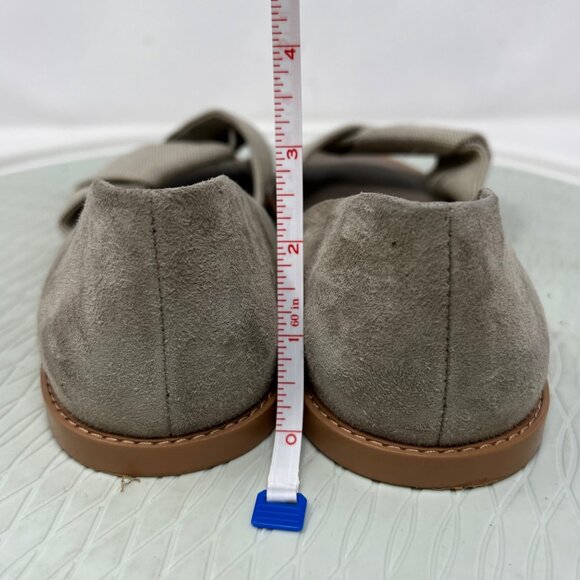 Vince Idara Twisted D'Orsay Flat Sandals Size 40 Leather Slip On Open Toe Gray - Picture 9 of 9